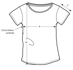 Women's fit shirt drawing